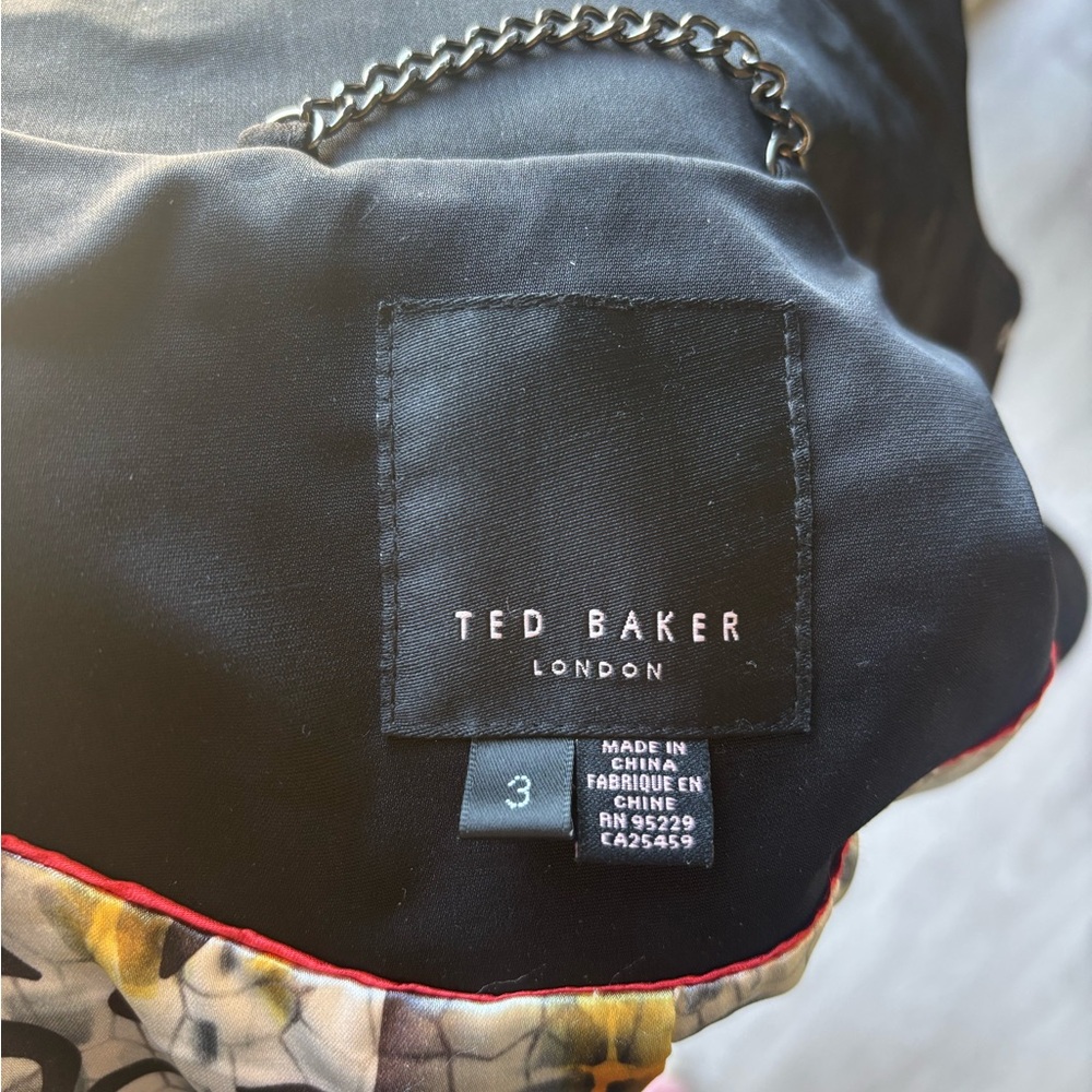 Ted Baker Black Double-Breasted Trench Coat - Picture 3 of 11